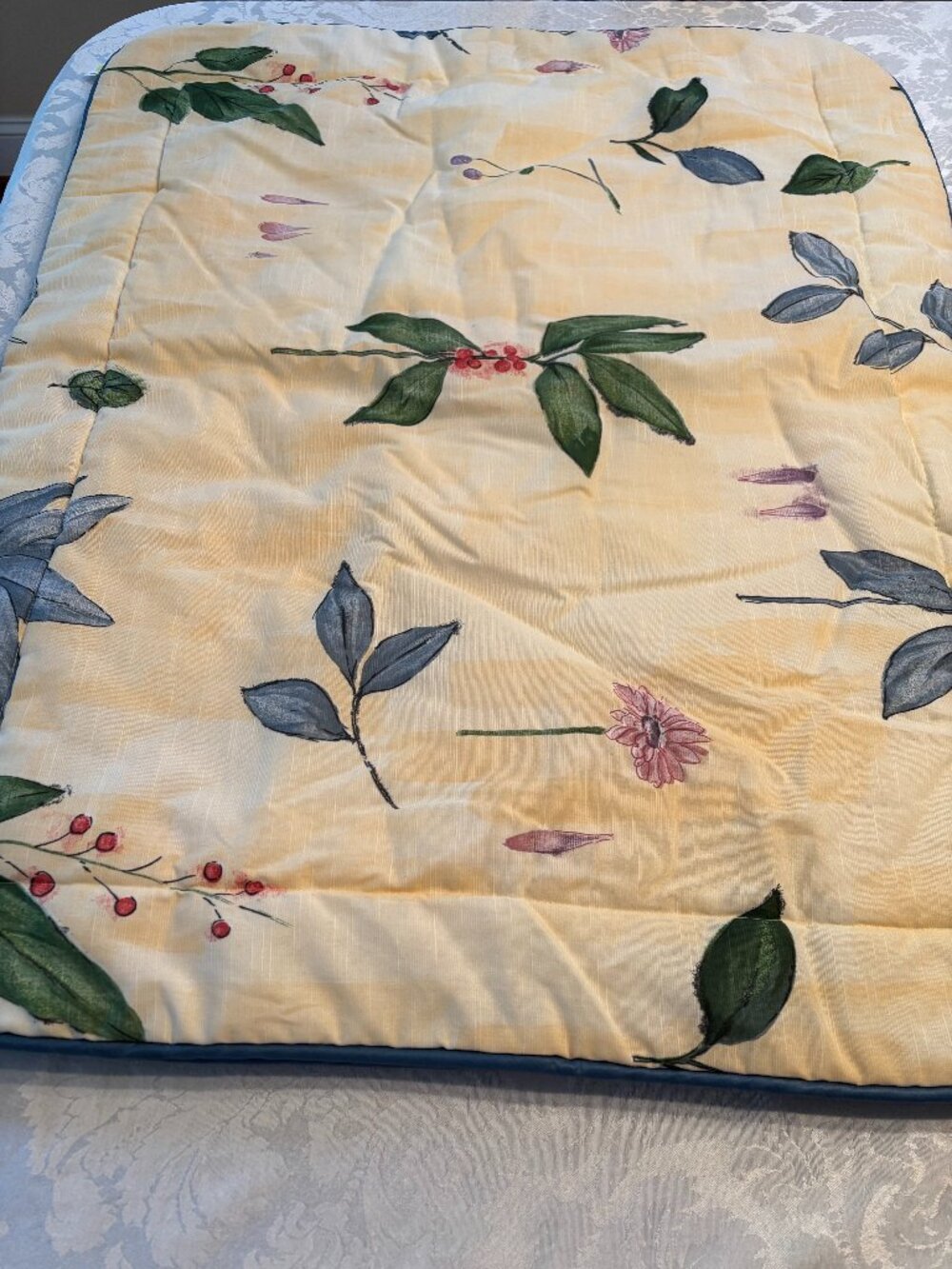 Vintage Croscill Bontica Gazebo Shams (2) Yellow Floral Excellent Condition